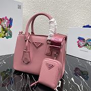 Prada Mini Galleria Saffiano Leather Bag Pink 1BA296 23x16.5x10cm - 2