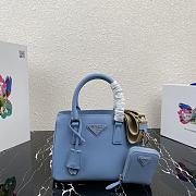 Prada Mini Galleria Saffiano Leather Bag Blue 1BA296 23x16.5x10cm - 1