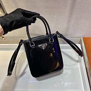 Prada Small Brushed Leather Tote Black 1BA331 15x17.5x5cm - 4
