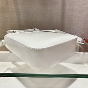 Prada Small Brushed Leather Tote White 1BA331 15x17.5x5cm - 6