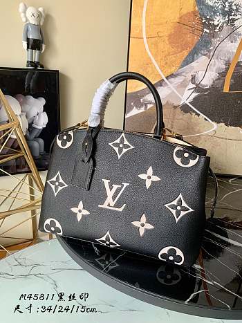 Louis Vuitton Grand Palais Bicolor Monogram Pattern Black/Beige M45842 34x24x15cm