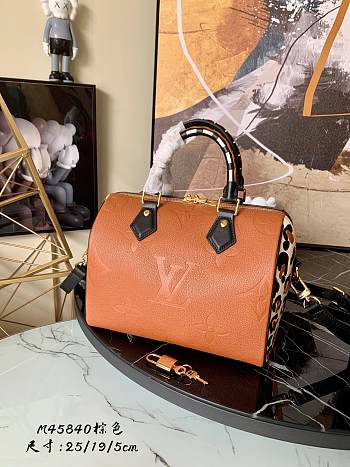 Louis Vuitton Speedy Bandoulière 25 Monogram Empreinte Caramel M45840 25x19x15cm