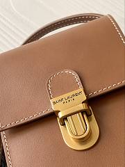 Ysl Tuc Phone Pouch With Strap In Leather Brown 6677182 9x3.5x18cm - 6