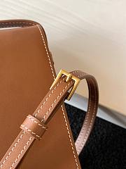Ysl Tuc Phone Pouch With Strap In Leather Brown 6677182 9x3.5x18cm - 3