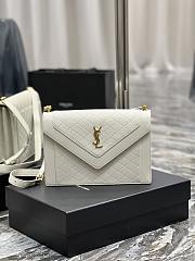 Ysl Gaby Satchel In Lambskin White 6688631 26×18×5cm - 1