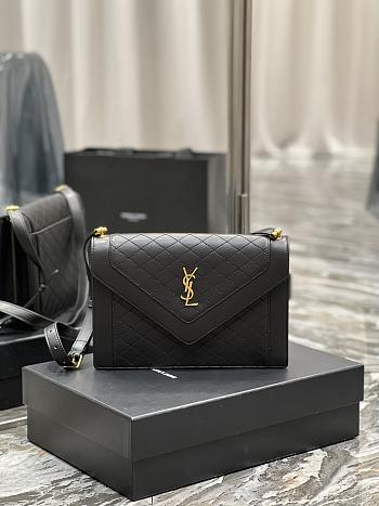 Ysl Gaby Satchel In Lambskin Black 6688631 26×18×5cm