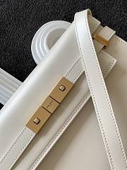 Ysl Small Manhattan Shoulder Bag Leather White 6756260 24x17.5x6cm - 3