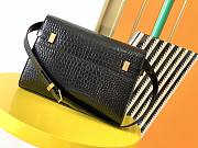Ysl Small Manhattan Shoulder Bag Crocodile Leather Black 675626 24x17.5x6cm - 3