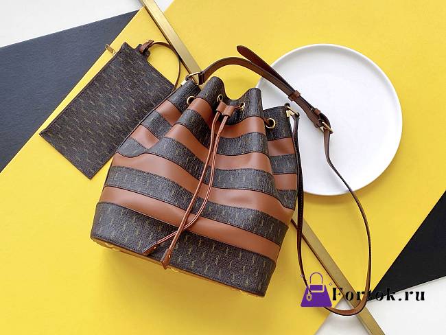 Ysl Le Monogramme Bucket Bag Canvas Smooth Leather 5686062 25x17x30cm - 1