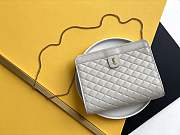 Ysl Victorie Baby Clutch Lambskin Leather White 65736118 28.5×19.5×5.5cm - 1