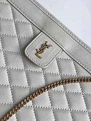 Ysl Victorie Baby Clutch Lambskin Leather White 65736118 28.5×19.5×5.5cm - 4