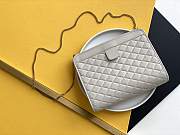 Ysl Victorie Baby Clutch Lambskin Leather White 65736118 28.5×19.5×5.5cm - 2