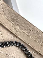 Ysl Medium Niki Shopping Bag In Crinkled Vintage Leather Beige 577999 33x27x11.5cm - 4