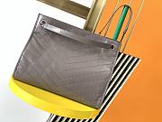 Ysl Medium Niki Shopping Bag In Crinkled Vintage Leather Dark Beige 577999 33x27x11.5cm - 4