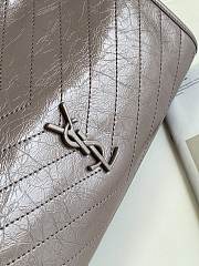 Ysl Medium Niki Shopping Bag In Crinkled Vintage Leather Dark Beige 577999 33x27x11.5cm - 2