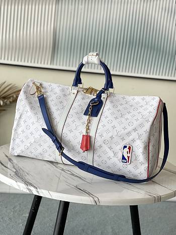 Louis Vuitton LVxNBA Basketball Keepall White M45586 55x27x20cm