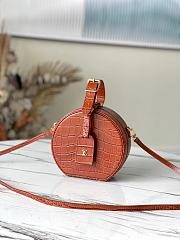 Louis Vuitton Petite Boite Chapeau Crocodile Leather Noisette N98987 17.5x16.5x7.5cm - 1