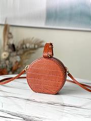 Louis Vuitton Petite Boite Chapeau Crocodile Leather Noisette N98987 17.5x16.5x7.5cm - 6