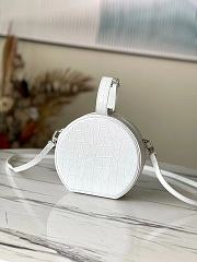 Louis Vuitton Petite Boite Chapeau Crocodile Leather White N94071 17.5x16.5x7.5cm - 4