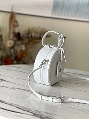 Louis Vuitton Petite Boite Chapeau Crocodile Leather White N94071 17.5x16.5x7.5cm - 3
