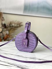 Louis Vuitton Petite Boite Chapeau Crocodile Leather Amethyst N95555 17.5x16.5x7.5cm - 1