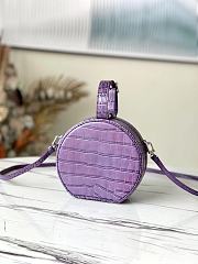 Louis Vuitton Petite Boite Chapeau Crocodile Leather Amethyst N95555 17.5x16.5x7.5cm - 5