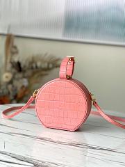 Louis Vuitton Petite Boite Chapeau Crocodile Leather Tourmaline Rose N94160 17.5x16.5x7.5cm - 4