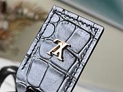 Louis Vuitton Petite Boite Chapeau Crocodile Leather Black N93597 17.5x16.5x7.5cm - 6