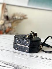 Louis Vuitton Petite Boite Chapeau Crocodile Leather Black N93597 17.5x16.5x7.5cm - 5