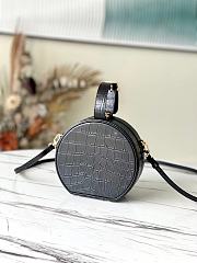 Louis Vuitton Petite Boite Chapeau Crocodile Leather Black N93597 17.5x16.5x7.5cm - 3