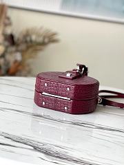 Louis Vuitton Petite Boite Chapeau Crocodile Leather Bordeaux N94635 17.5x16.5x7.5cm - 3