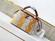 Louis Vuitton Capucines BB Two-color Braided Yellow M57651 27×18×9cm - 1