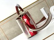 Louis Vuitton Capucines BB Two-color Braided Red M57734 27×18×9cm - 5