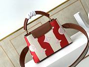 Louis Vuitton Capucines BB Two-color Braided Red M57734 27×18×9cm - 4