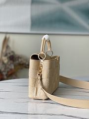 Louis Vuitton Capucines BB Damier Quilt Lambskin Creme M59225 27x18x9cm - 5