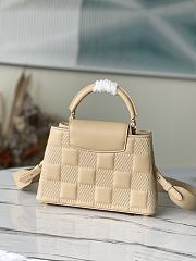 Louis Vuitton Capucines BB Damier Quilt Lambskin Creme M59225 27x18x9cm - 3