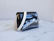 Marni Mini Trunk Bag Patent Leather Black/White Z476N 18×13×6.5cm - 2
