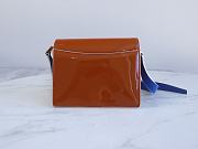 Marni Mini Trunk Bag Patent Leather Brown/Blue Z476N 18×13×6.5cm - 6