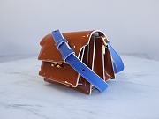 Marni Mini Trunk Bag Patent Leather Brown/Blue Z476N 18×13×6.5cm - 5