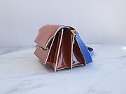 Marni Mini Trunk Bag Patent Leather Brown/Blue Z476N 18×13×6.5cm - 4
