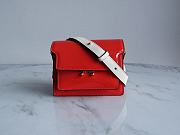 Marni Mini Trunk Bag Patent Leather Red/White Z476N 18×13×6.5cm - 1