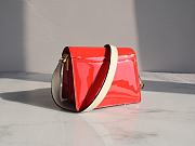 Marni Mini Trunk Bag Patent Leather Red/White Z476N 18×13×6.5cm - 4