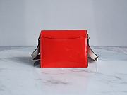 Marni Mini Trunk Bag Patent Leather Red/White Z476N 18×13×6.5cm - 3