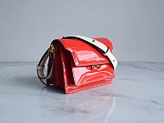 Marni Mini Trunk Bag Patent Leather Red/White Z476N 18×13×6.5cm - 2