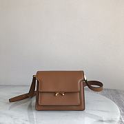 Marni Mini Trunk Bag Leather Brown Z476N 18×13×6.5cm - 1