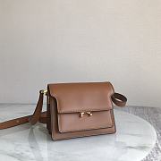 Marni Mini Trunk Bag Leather Brown Z476N 18×13×6.5cm - 4