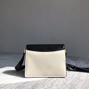 Marni Mini Trunk Bag Leather White/Black Z476N 18×13×6.5cm - 2