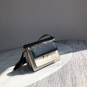 Marni Mini Trunk Bag Leather White/Black Z476N 18×13×6.5cm - 3