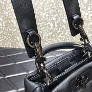 Valentino Small Roman Stud The Handle Bag In Nappa All Black B0I97BSF 20×9×15cm - 6