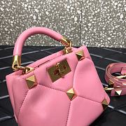 Valentino Small Roman Stud The Handle Bag In Nappa Pink B0I97BSF 20×9×15cm - 6